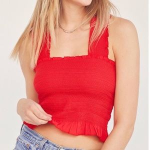 Ecote red crop top from Urban Outfitters